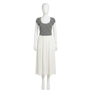 NEW FIFTEEN TWENTY contrast hem sylvie maxi dress in stripe/ white